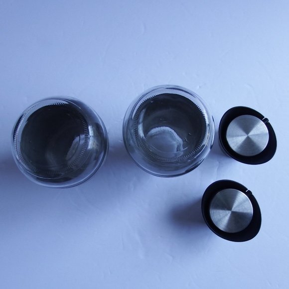 Stainless Steel/Glass Cruet Set 6.5" H - Picture 6 of 7